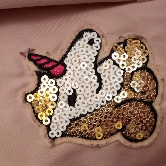 C&C California Girl's Baseball Jacket w/Sequin Patches Size 12 - Picture 6 of 10